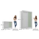 Ver imagem 3 de Quarto Infantil Completo Guarda-Roupa 2 Portas 2 Gavetas com Cômoda Maya Espresso Móveis Verde/Branco