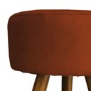 Ver imagem 5 de Kit 2 Puff Decorativo Redondo para Sala Quarto Penteadeira Pé Palito Castanho Suede Cores