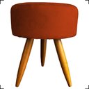 Ver imagem 4 de Kit 2 Puff Decorativo Redondo para Sala Quarto Penteadeira Pé Palito Castanho Suede Cores