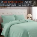 Ver imagem 2 de Jogo King Size Barcelona 100%algodão Premium Conforto Luxo:verde