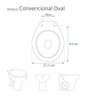 Tampa de Vaso Sanitario Almofadada Convencional Oval Bege Claro para Varios Fabricantes de Louças - 3