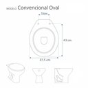 Ver imagem 3 de Tampa de Vaso Sanitario Almofadada Convencional Oval Bege Claro para Varios Fabricantes de Louças