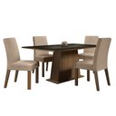 Ver imagem 2 de Conjunto Sala de Jantar Madesa Flavia Mesa Tampo de Madeira com 4 Cadeiras - Rustic/preto/imperial