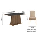 Ver imagem 3 de Conjunto Sala de Jantar Madesa Flavia Mesa Tampo de Madeira com 4 Cadeiras - Rustic/preto/imperial