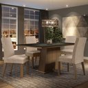 Ver imagem 1 de Conjunto Sala de Jantar Madesa Flavia Mesa Tampo de Madeira com 4 Cadeiras - Rustic/preto/imperial
