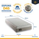 Ver imagem 5 de Cama Box Baú Solterio com Colchão de Espuma D45 Strong One Face Bege até 150kg + 1 Trav