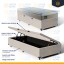 Ver imagem 4 de Cama Box Baú Solterio com Colchão de Espuma D45 Strong One Face Bege até 150kg + 1 Trav