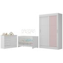 Ver imagem 2 de Quarto de Bebê Completo Guarda Roupa 2 Portas 2 Gavetas com Cômoda e Berço Maya Espresso Móveis