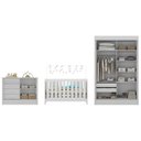 Ver imagem 3 de Quarto de Bebê Completo Guarda Roupa 2 Portas 2 Gavetas com Cômoda e Berço Maya Espresso Móveis