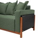 Ver imagem 4 de Sofá 03 Lugares 178cm Khali B04 Linho Verde Couríssimo Preto - Lyam