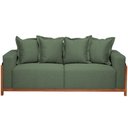 Ver imagem 5 de Sofá 03 Lugares 178cm Khali B04 Linho Verde Couríssimo Preto - Lyam