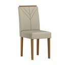 Ver imagem 5 de Conjunto Sala de Jantar Mesa 90cm Tampo Vidro/MDF Anitta com 4 Cadeiras Amanda