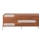Ver imagem 2 de Rack para Tv até 75" 2 Gavetas 2 Portas Jasper 220 cm
