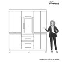 Ver imagem 5 de Guarda Roupa com Espelho New Fusion Casal 6 Portas e 3 Gavetas - Freijó Titanium - Albatroz