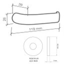 Ver imagem 3 de Fechadura Duna 2 Banheiro 55mm Cromo Acetinado M0915z R0069 Bz1952 Imab