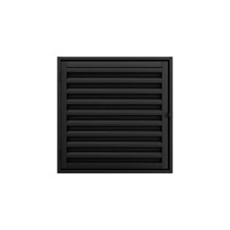 Porta Alçapão Ventilado Preto de Aço Lage Portinhola 60x60cm - 1