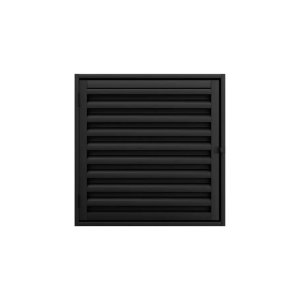 Porta Alçapão Ventilado Preto de Aço Lage Portinhola 60x60cm