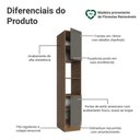 Ver imagem 3 de Paneleiro 40 Cm 2 Portas e 2 Nichos Rustic/cinza Vik Madesa