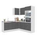 Ver imagem 5 de Cozinha 6 Peças com Rodapé Pérola Yescasa Cinza/Branco