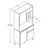 Armário Kit Cozinha com 3 Portas, 1 Gaveta Ac4310 - 4