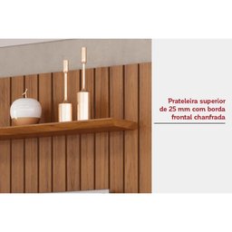 Painel Quarto P/ Tv até 70 Polegadas Lexus Ripado C/ Prateleira e Nichos179x183cm Freijó/off White - 4 Painel Quarto P/ Tv até 70 Polegadas Lexus Ripado C/ Prateleira e Nichos179x183cm Freijó/off White - 4