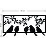 Aplique Painel Quadro Decorativo Pássaros Mdf Preto Fosco - 2