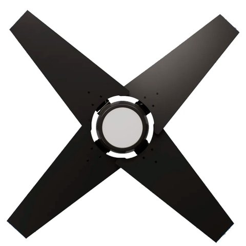 Ventilador de Teto Com Controle Remoto Natuvent Callis Led 4 Pás Madeira Preto 3000k Branco Quente