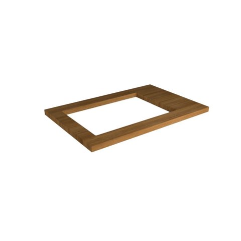 Tampo 80cm Cooktop 4 Bocas Cozinha Milão Marrom/Freijó Rocks