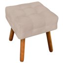 Ver imagem 6 de Kit 2 Puffs Decorativos Pés Palito Karen Suede Bege - Gran Belo