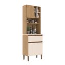 Ver imagem 4 de Armário Kit Cozinha com 3 Portas, 1 Gaveta AC4311 Marrom/Marromle/Cristalo/Petra