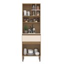 Ver imagem 3 de Armário Kit Cozinha com 3 Portas, 1 Gaveta AC4311 Marrom/Marromle/Cristalo/Petra