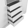 Guarda-roupa Casal com Espelho 2 Portas de Correr 4 Gavetas Finley 184 Cm - Branco - 3