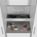 Ver imagem 4 de Guarda-roupa Casal com Espelho 2 Portas de Correr 4 Gavetas Finley 184 Cm - Branco