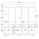 Ver imagem 4 de Estante para TV e Home Theater até 65 Polegadas 178,6CMX183CM Marmorizado 2 Portas Ripadas Carvalho Oak Cristalo Bege