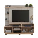 Ver imagem 5 de Estante Home para TV até 65 Polegadas Marmorizado 2 Portas Ripadas Carvalho Oak/Cristalo