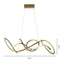 Ver imagem 3 de Lustre Pendente Nordecor Wyna 2711 Ouro Champagne Led Bivolt