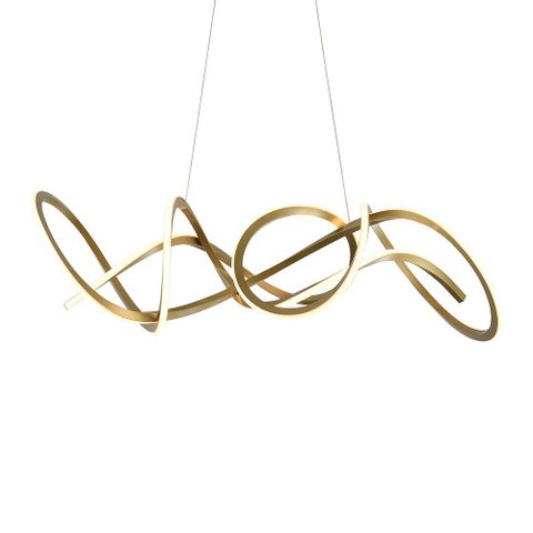 Lustre Pendente Nordecor Wyna 2711 Ouro Champagne Led Bivolt