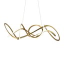 Ver imagem 1 de Lustre Pendente Nordecor Wyna 2711 Ouro Champagne Led Bivolt