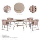 Ver imagem 1 de CONJUNTO AREA - 4 CADEIRAS ANGRA E 1 MESA ANTONELLA GIRATORIO 1M