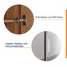 Guarda Roupa de Canto Closet com 6 Prateleiras e Portas de Espelho Modular Hera Cabecasa Madeiramade - 5