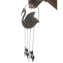 Sino Dos Ventos Flamingo Cisne Flores Enfeite Varanda Jardim Quintal Decoraçao Som Suave Relaxante B - 4