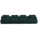 Ver imagem 3 de Sofá 4 Lugares para Sala de Estar Living 314cm Arlo F04 Veludo Verde Tc-12015 - Lyam Decor