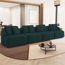 Ver imagem 2 de Sofá 4 Lugares para Sala de Estar Living 314cm Arlo F04 Veludo Verde Tc-12015 - Lyam Decor