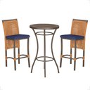 Ver imagem 1 de Mesa Bistrô e 2 Banquetas Roma Marrom Corda Náutica Estofado 10 Trama Original