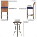 Ver imagem 2 de Mesa Bistrô e 2 Banquetas Roma Marrom Corda Náutica Estofado 10 Trama Original