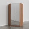 Guarda Roupa de Canto Closet com 6 Prateleiras e Portas de Espelho Hera CabeCasa MadeiraOriginals - 8