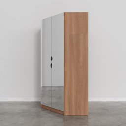 Guarda Roupa de Canto Closet com 6 Prateleiras e Portas de Espelho Hera CabeCasa MadeiraOriginals - 10