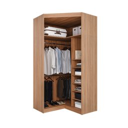 Guarda Roupa de Canto Closet com 6 Prateleiras e Portas de Espelho Hera CabeCasa MadeiraOriginals - 13