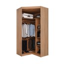 Ver imagem 2 de Guarda Roupa de Canto Closet Planejado com 6 Prateleiras e Portas de Espelho Hera CabeCasa MadeiraOriginals Marrom/Louro/Algodão