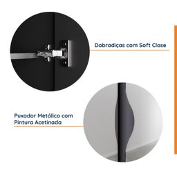 Guarda Roupa de Canto Closet com 6 Prateleiras e Portas de Espelho Modular Hera Cabecasa Madeiramade - 5